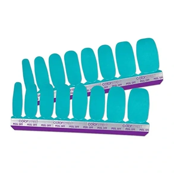 *Retired* Color Street: Brave and Bold | Teal Blue Shimmer Fall Summer Spring - Picture 10 of 10